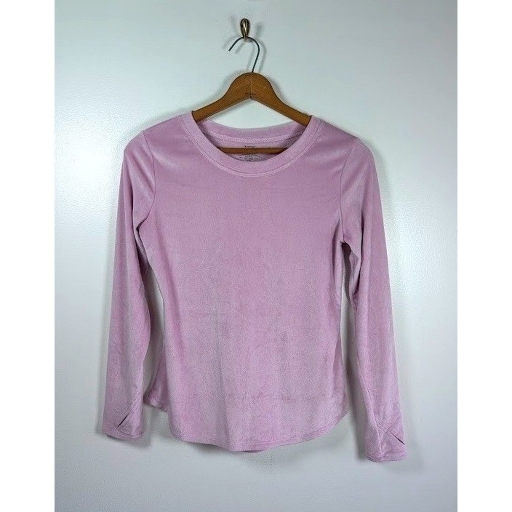ClimateRight by Cuddl Duds Top Size Medium Thumbholes Stretch Velour Cozy Velvet